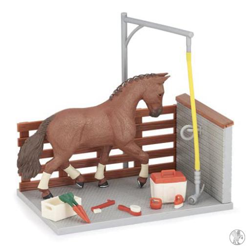 Papo Caballos y potros Box de lavado para caballos y sus accesorios