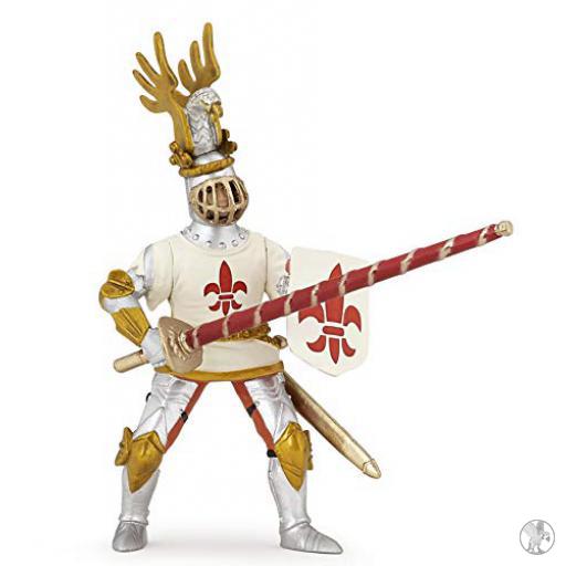 Papo Mundo medieval Caballero con Flor de Lys Blanco