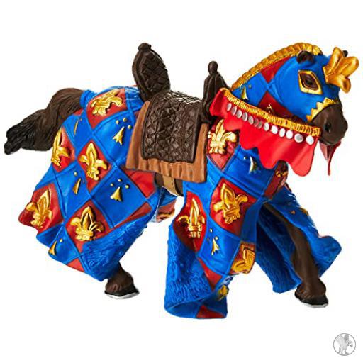 Papo Mundo medieval Caballo con Flor de Lys Azul