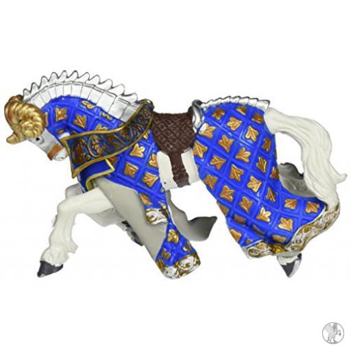 Papo Mundo medieval Caballo maestro de armas carnero azul
