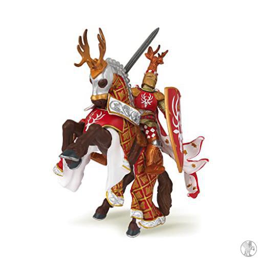 Papo Caballo maestro de armas ciervo rojo (Mundo medieval)