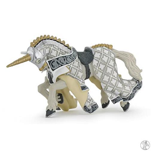 Papo Caballo Maestro Armas Unicornio Plata (Mundo medieval)