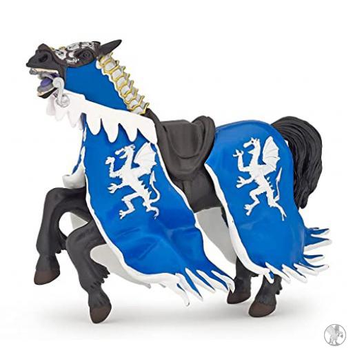 Papo Mundo medieval Caballo rey dragón azul