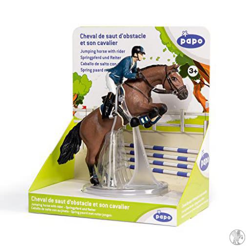 Papo Caballo Saltando Obstáculo y su Jinete (Caballos y potros)