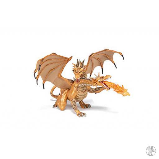 Papo Figuras Dragón dos cabezas oro