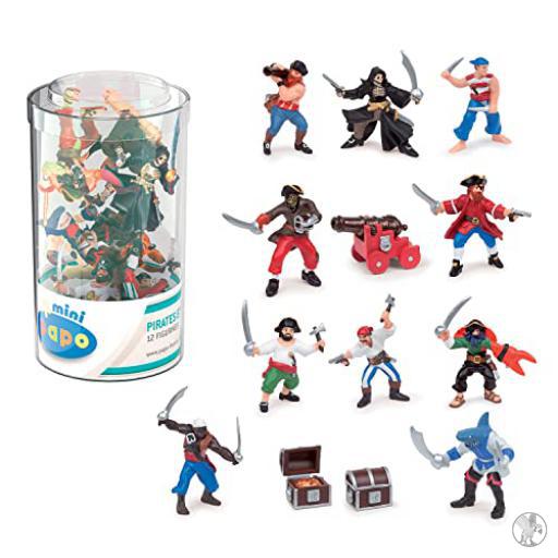 Papo Mini PLUS Piratas y corsarios (Tubo de 12 unidades) (Piratas y corsarios)