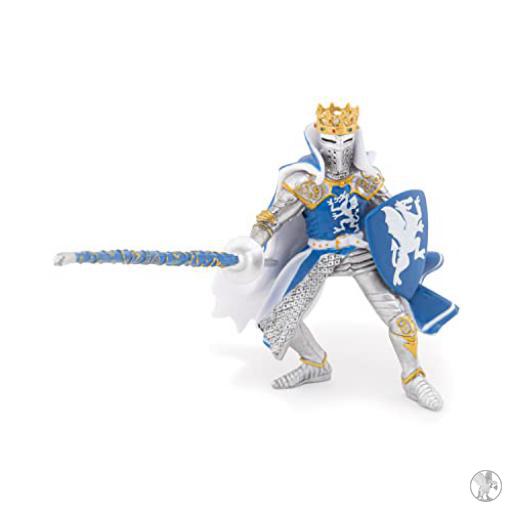 Papo Rey con escudo dragón azul (Mundo medieval)