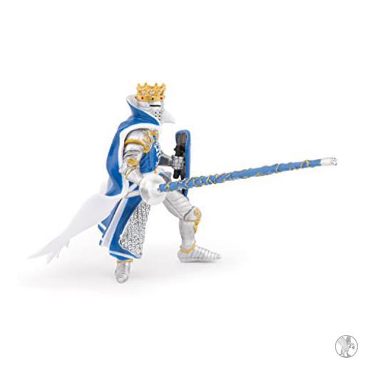 Papo Rey con escudo dragón azul (Mundo medieval)