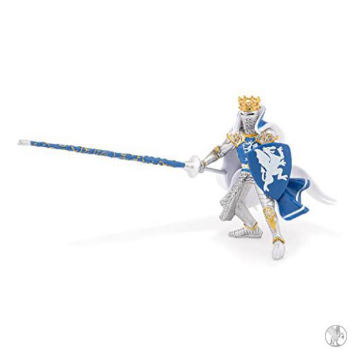 Papo Rey con escudo dragón azul (Mundo medieval)