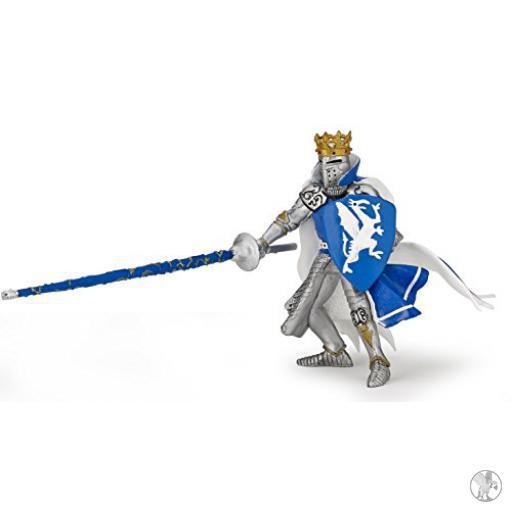 Papo Rey con escudo dragón azul (Mundo medieval)
