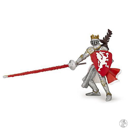 Papo Mundo medieval Rey con escudo dragón rojo